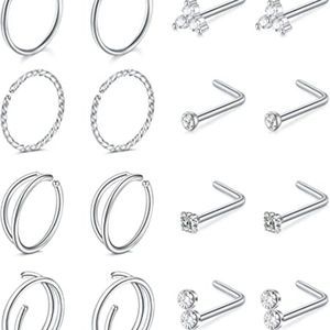 MODRSA Nose Rings Nose Rings Hoops Nose Studs Nose Rings for Women